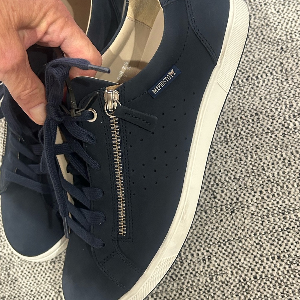 Mephisto Women's Nikita Jeans Blue Sneakers Size 10 US Lace Up Zip Sporty NEW - Picture 11 of 13